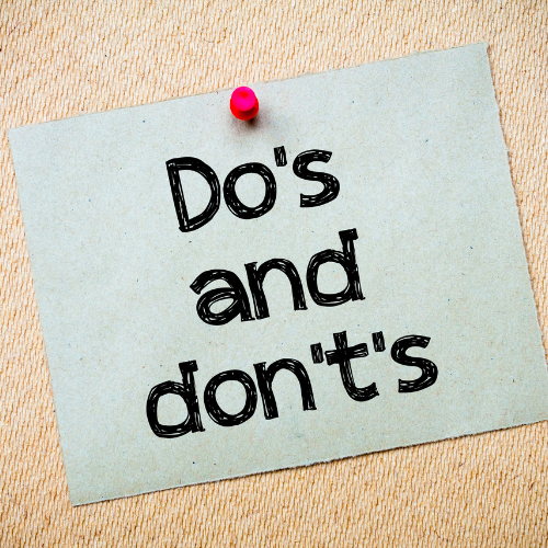 Do's and Don'ts note