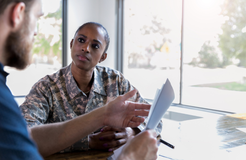 veteran reviewing resume